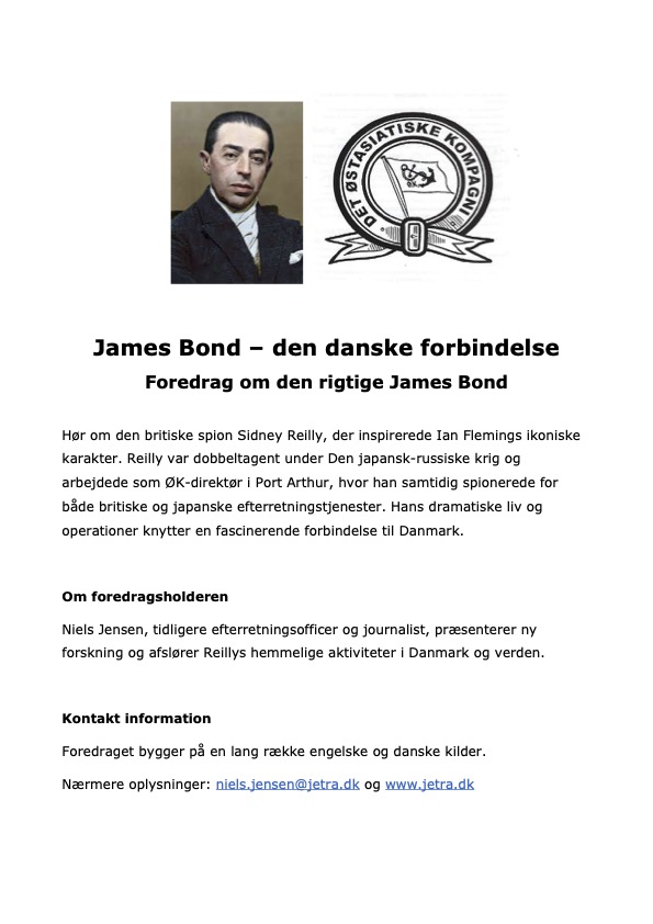 'James Bond - den danske forbindelse'. Forfatter: Niels Jensen